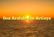 Doa Arafah dan Artinya
